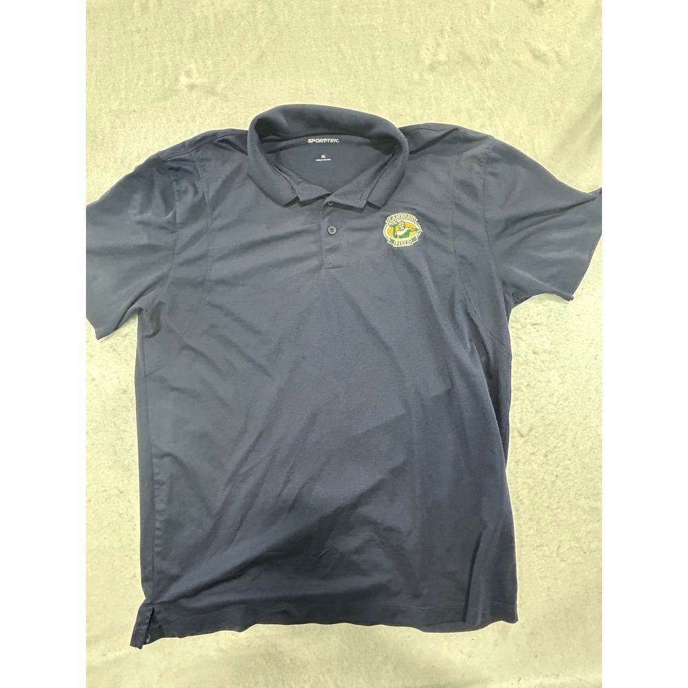 Sport-Tek Lambeau Field Navy Blue Polo Shirt Mens XL Green Bay Packers Fan Wear
